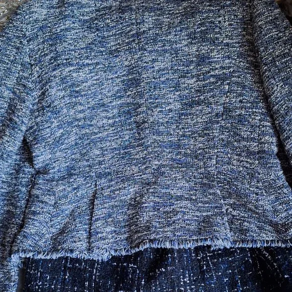 Ann Taylor Skirt Set  Blue/Black Tweed Fully Lined, Pristine  Soft Size 14 - Picture 3 of 8